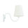 Wandlampe Metall Weiß Stoff Lampe Rustikal