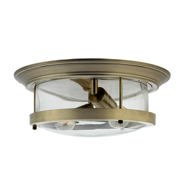 Deckenleuchte Bad IP44 E27 Ø 40 cm rund Glas Metall