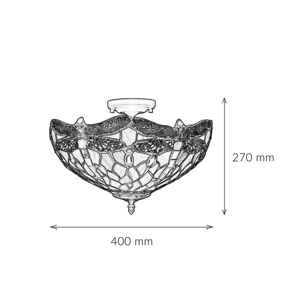 Deckenleuchte im Tiffany Stil