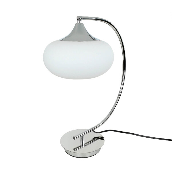 Gebogene Tischleuchte Bauhaus rund 45cm