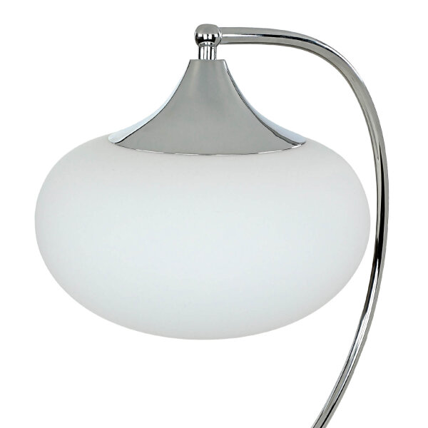 Gebogene Tischleuchte Bauhaus rund 45cm