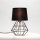 Tischlampe Schwarz E27 Metall Stoff 34 cm