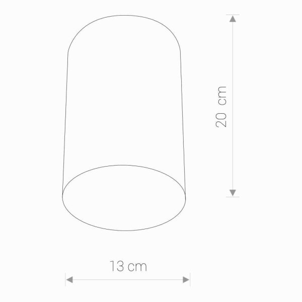 Runder Deckenspot Metall in Silber Ø13 cm E27 Aufputz