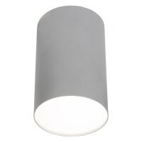 Runder Deckenspot Metall in Silber Ø13 cm E27 Aufputz