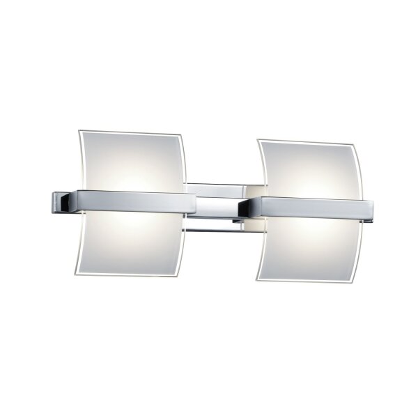 LED Wandlampe Glas blendarm Metall B:42 cm 3000 K 5 W