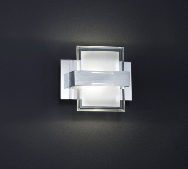 LED Wandleuchte Glas Metall B:15 cm 3000 K blendarm