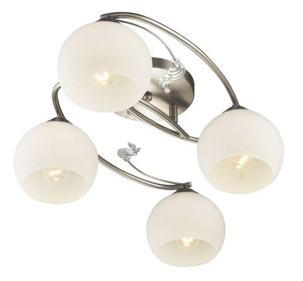 Blendarme Deckenlampe Glas Metall in Chrom E27 B:35 cm