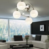Blendarme Deckenlampe Glas Metall in Chrom E27 B:35 cm