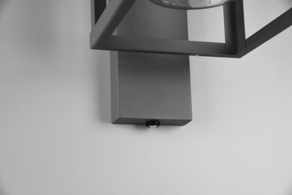 Wandlampe außen Anthrazit Metall Glas H:33 cm IP44 E27