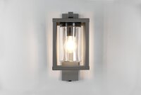 Wandlampe außen Anthrazit Metall Glas H:33 cm IP44 E27