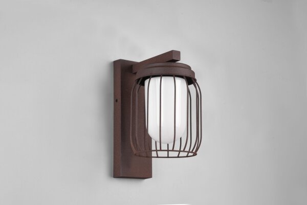 Outdoor Wandlampe Aluminium Rostbraun E27 IP44 H:28 cm