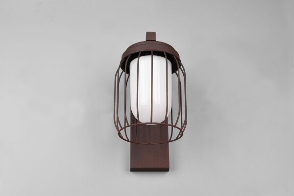 Outdoor Wandlampe Aluminium Rostbraun E27 IP44 H:28 cm