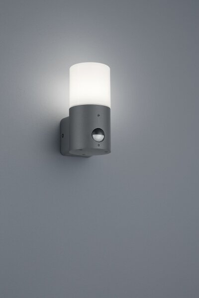 Wandlampe mit Bewegungsmelder außen IP44 E27 Anthrazit