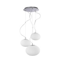 Pendelleuchte Glas blendarm Metall in Chrom E27 B:35 cm