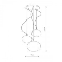 Pendelleuchte Glas blendarm Metall in Chrom E27 B:35 cm