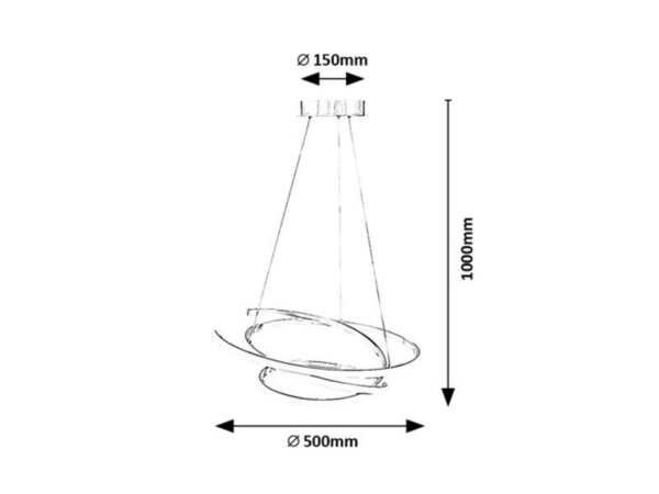 LED Pendelleuchte Metall L:50 cm 4000 K dekorativ