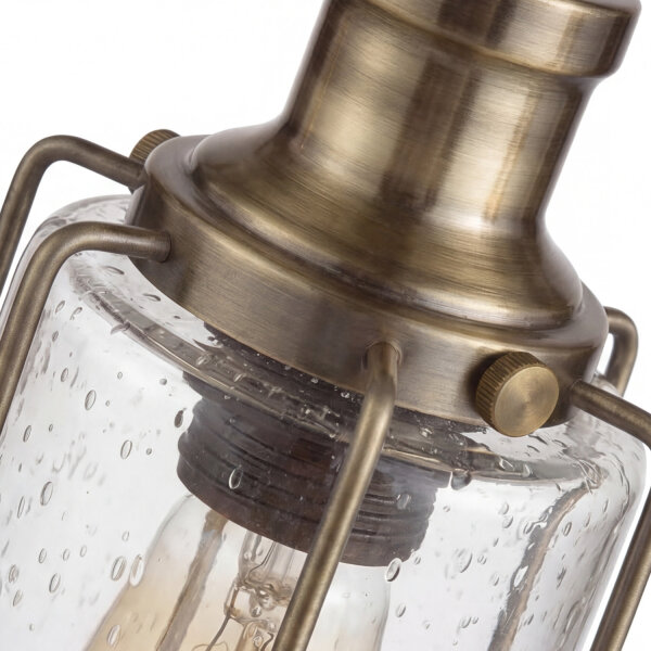 Deckenlampe Industrial 57,5 cm breit Messing antik 3-flammig E27