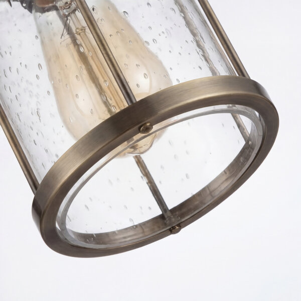 Deckenlampe Industrial 57,5 cm breit Messing antik 3-flammig E27