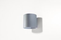 Moderne runde Wandleuchte RODA grau