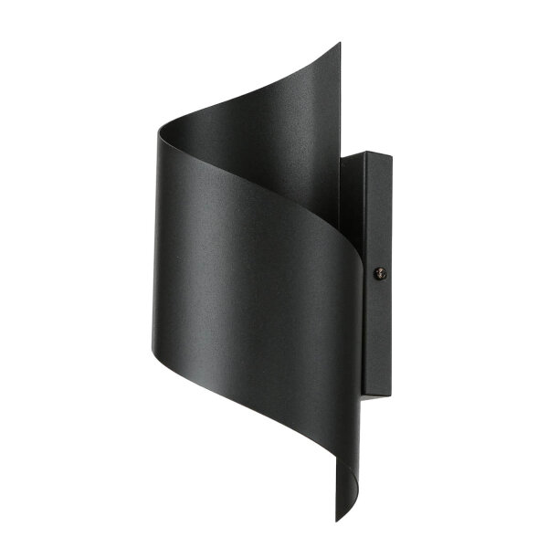 Stylische Wandleuchte Schwarz Metall Design up down