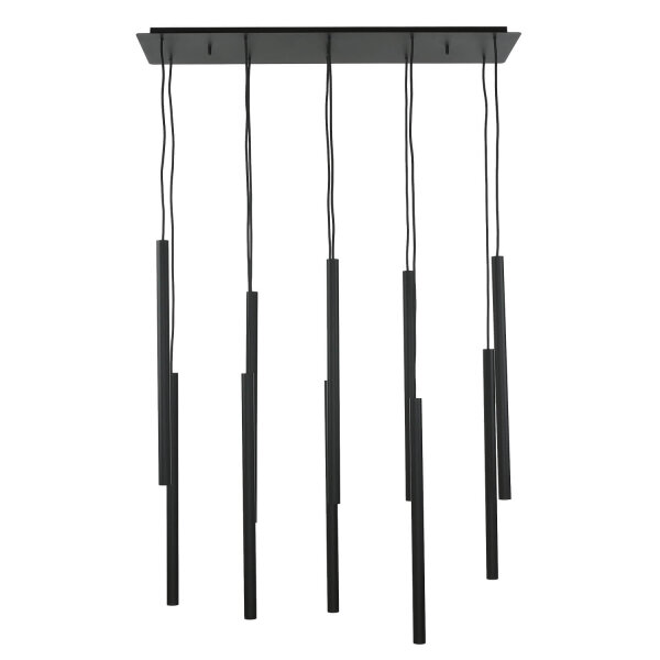 Schwarze Hängelampe 10-flmg Wohnzimmer Lampe CULT