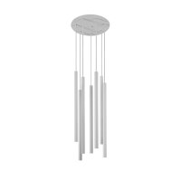 Weiße Pendelleuchte 7-flmg Esstisch Lampe CULT