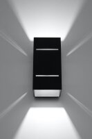 Wandlampe Schwarz Aluminium eckig G9 Up Down Modern