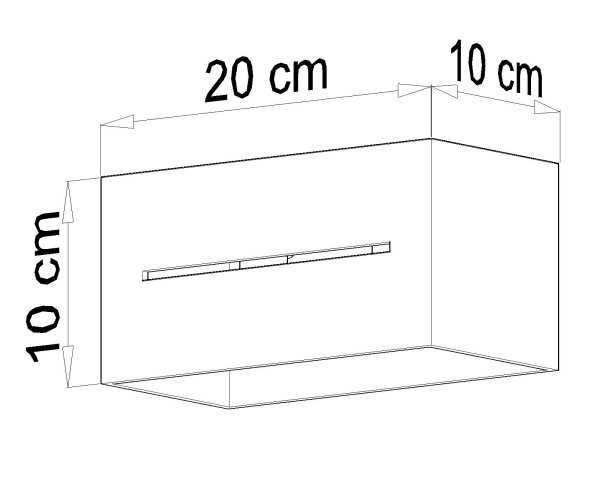 Deckenleuchte Weiß Aluminium L:20cm eckig Modern 2x G9