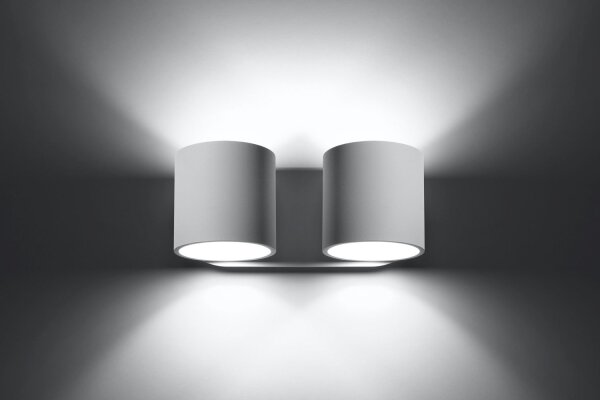 Up Down Wandlampe Weiß Aluminium Modern stylisch