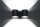 Metall Wandleuchte Schwarz B:26cm H:12cm Modern 2x G9