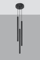 Minimalistische Hängeleuchte Schwarz Ø20cm 3x...