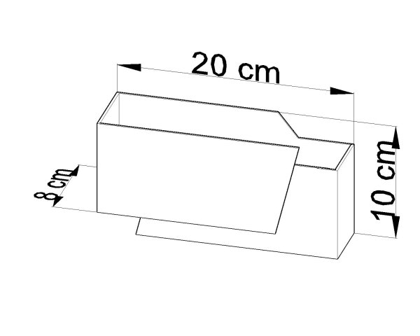 Wandleuchte Weiß Metall L:20cm Modern G9 ATILIA