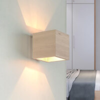 Holzlampe GEO Up Down B:10cm quadratisch G9