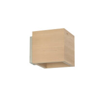 Holzlampe GEO Up Down B:10cm quadratisch G9