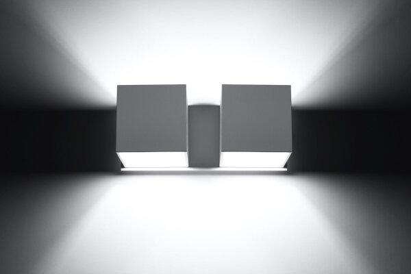 Weiße Wandlampe Up Down B:26cm 2x G9 Flur Wohnzimmer