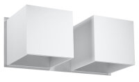 Weiße Wandlampe Up Down B:26cm 2x G9 Flur Wohnzimmer