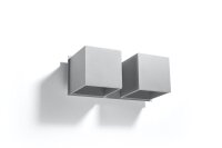 Aluminium Wandleuchte Grau eckig Up Down 2x G9 GEO