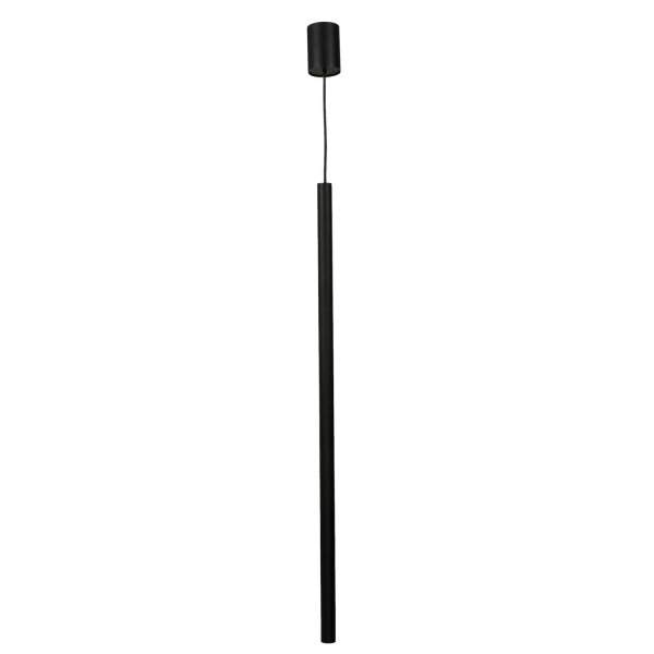 Schwarze Hängelampe Metall Zylinder G9 schmal
