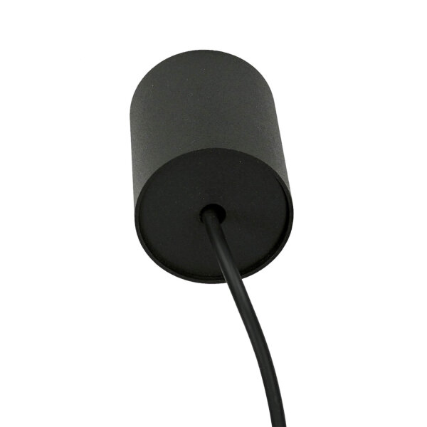 Schwarze Hängelampe Metall Zylinder G9 schmal