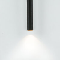 Schwarze Hängelampe Metall Zylinder G9 schmal