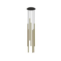 H&auml;ngelampe Messing 7-flammig rund Modern Design elegant
