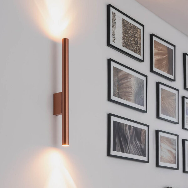 Wandlampe Kupfer 2-flammig Up Down G9 Metall indirekt