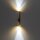 Wandleuchte Metall2-flammig Up Down in Gold matt G9 innen