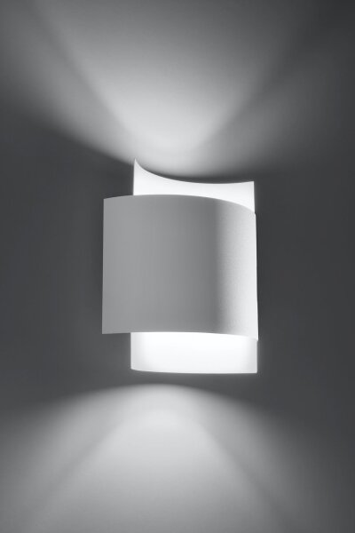 Wandleuchte innen Up Down Metall Weiß H: 23 cm G9