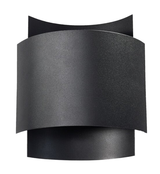 indirekte Wandleuchte Schwarz Up Down Metall Treppe Flur