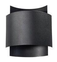 indirekte Wandleuchte Schwarz Up Down Metall Treppe Flur