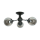 Deckenlampe Kugelschirm B: 48 cm Schwarz Rauchglas Metall