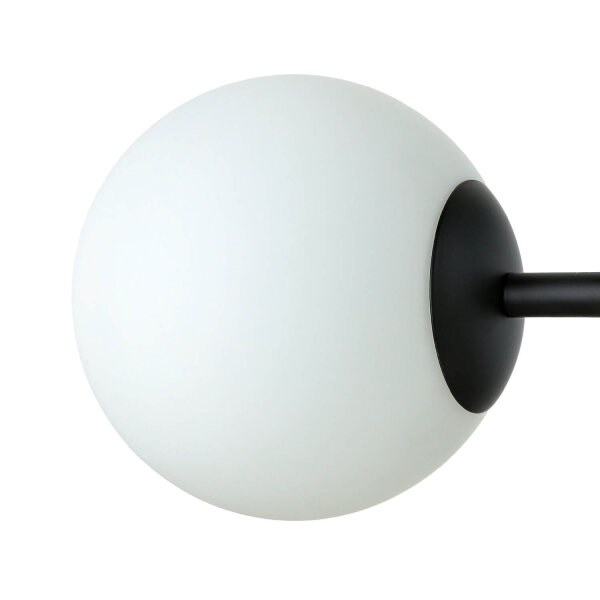 Moderne Hängelampe Glas Metall Schwarz Weiß E27