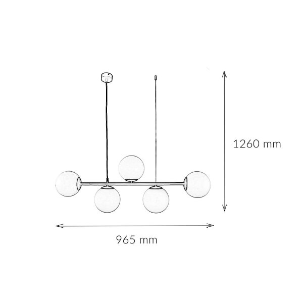 Moderne Hängelampe Glas Metall Schwarz Weiß E27