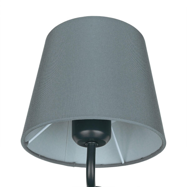 Graue Wandleuchte mit extra GU10 Leselicht Ø19cm